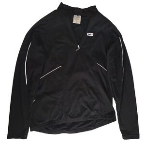 LG Louis Garneau Women's Cycling‎ Jersey Jacket Edge 2 L/S Black 1/4 Zip LARGE